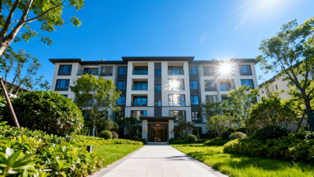 Modern apartment building in South Florida.
