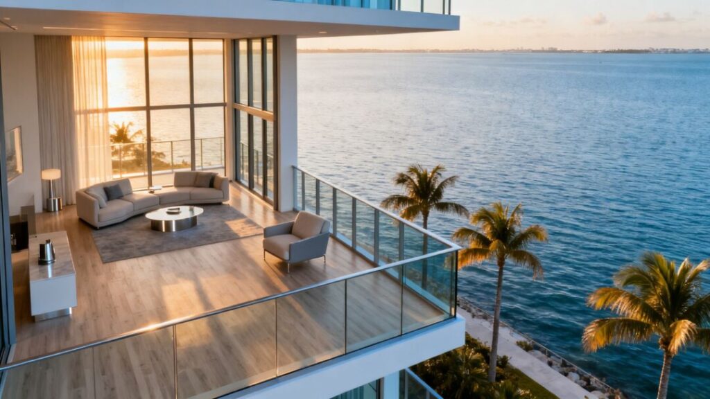 Fisher Island condo with ocean views and modern interior.