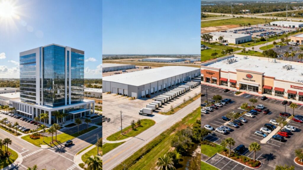 Three commercial properties in Florida and Texas.