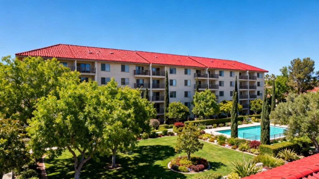 Orlando-area build-to-rent community apartment building exterior.