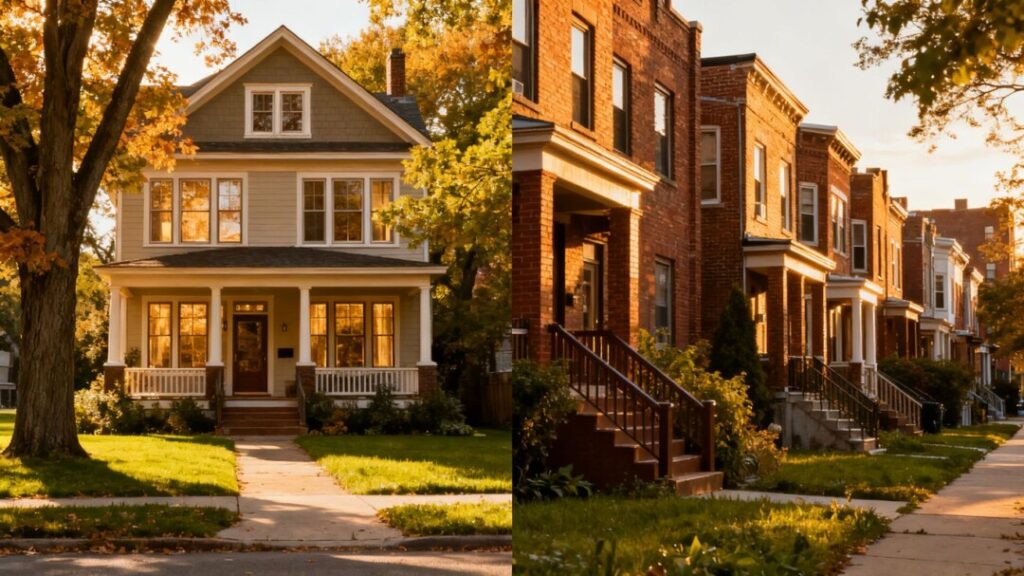 Diverse housing in Midwest and Northeast regions