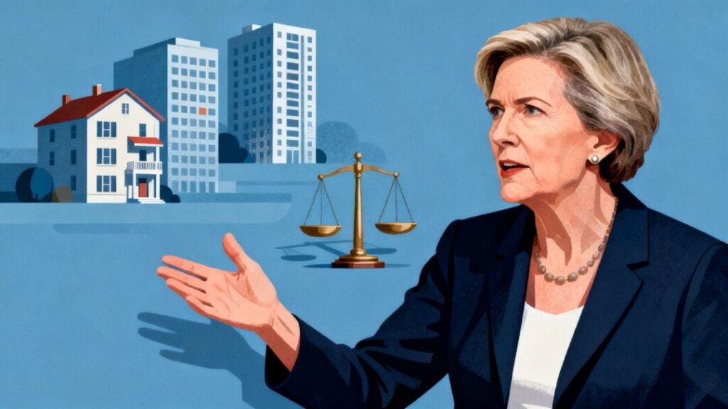 Senator Warren questions real estate listing practices.