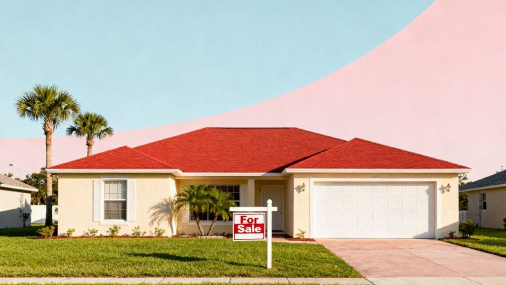 Florida home with rising trend in the sky.