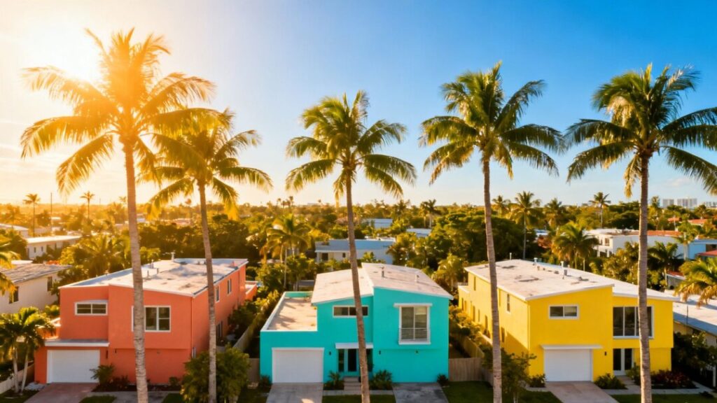 Affordable homes in a sunny Miami neighborhood.