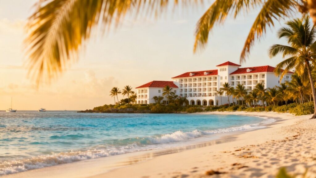 Pier House Resort in Key West with palm trees and ocean.