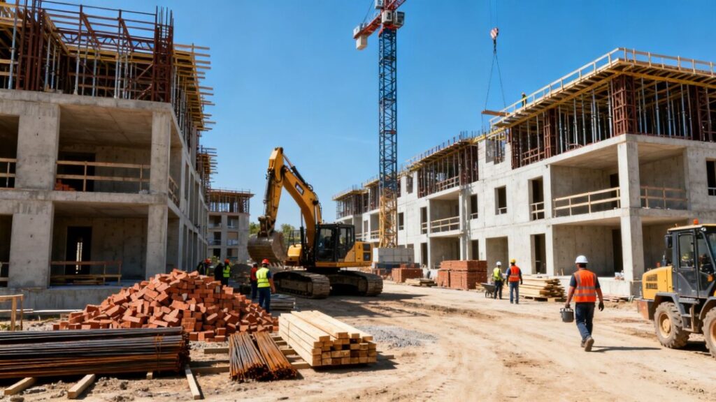 Construction of a new apartment community in Miami-Dade.