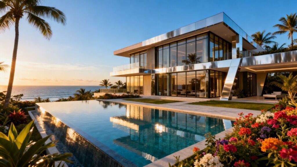 Luxury mansion with pool in South Florida