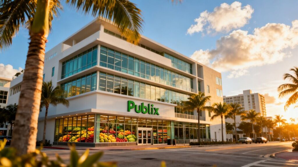 Publix store in a Miami plaza building.