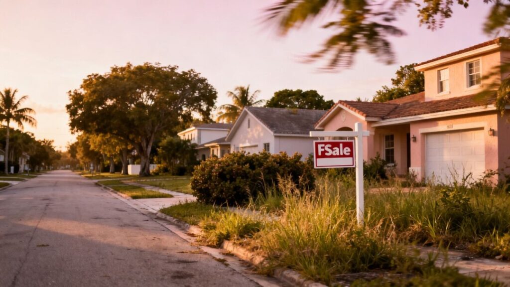 Palmetto Bay homes with a 'For Sale' sign.