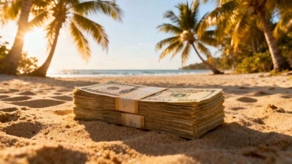 Florida landscape with money and sunshine.