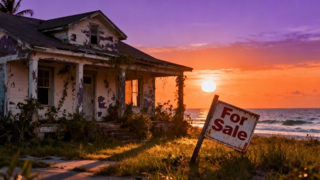 Florida house for sale during tough housing market.