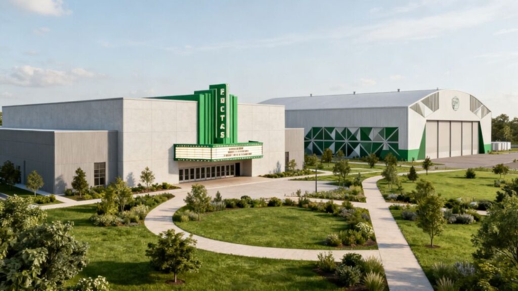 Hillsborough sports complex with theater and film studio