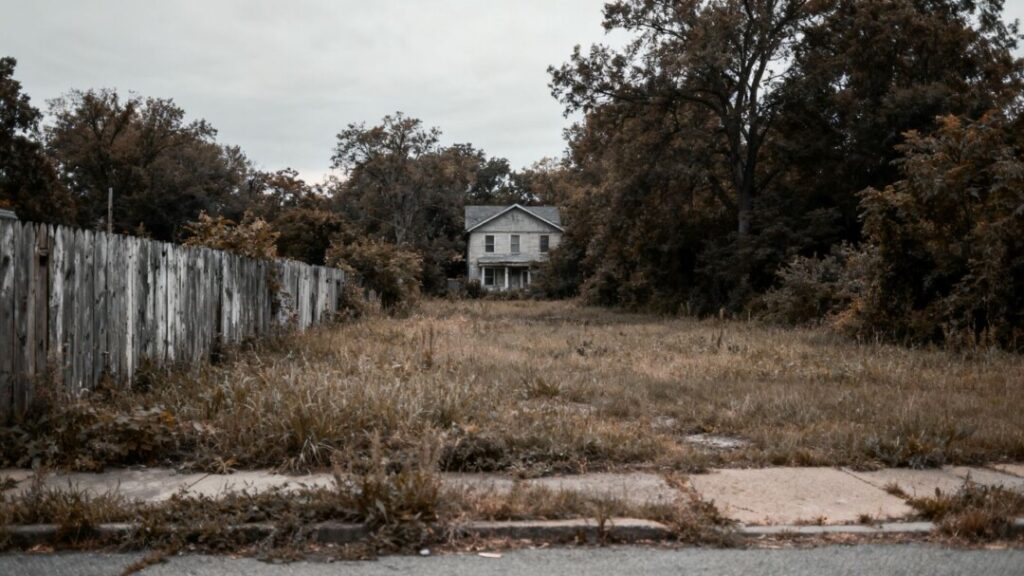 Empty lot where Al Capone's home once stood.