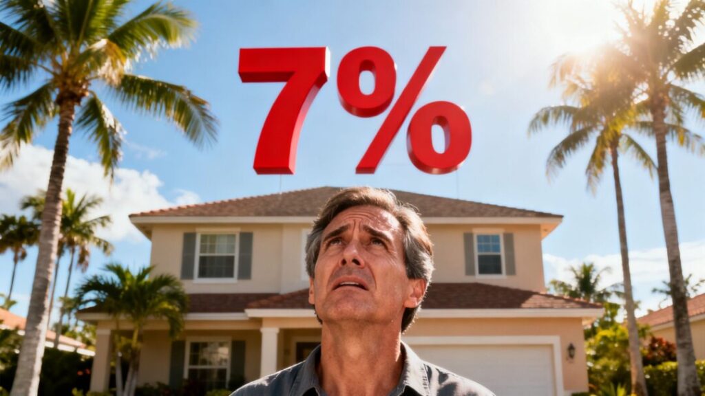 South Florida home with 7% mortgage rate causing concern.