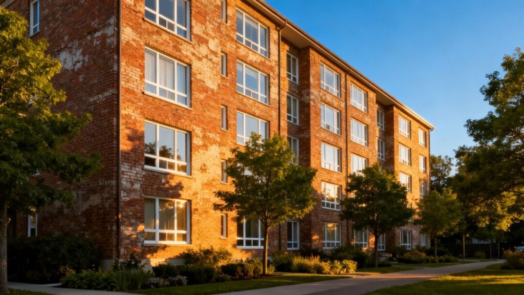 Birmingham apartment complex exterior