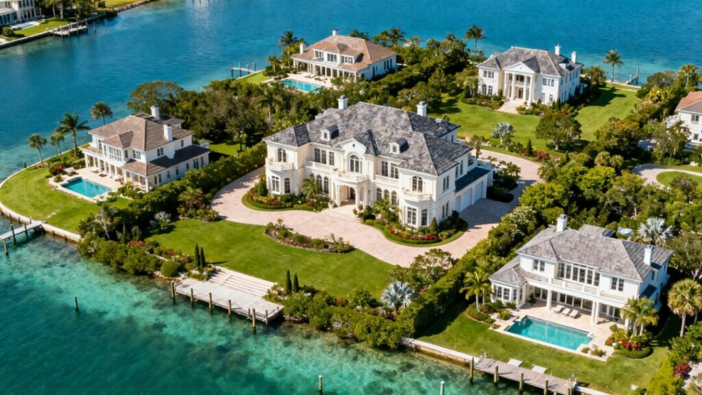 Eight luxury homes near [Larry Ellison]'s Florida estate.