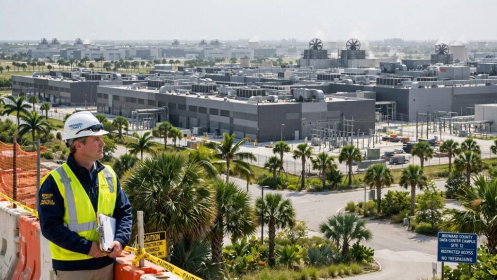 Broward official surveys a sprawling data center campus