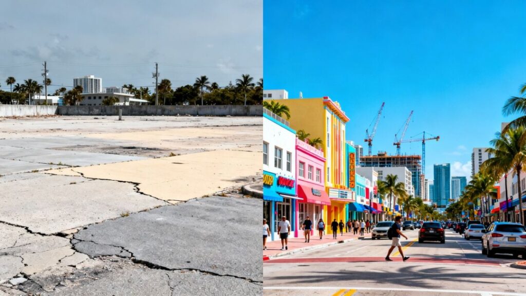 Miami housing shortage contrasted with other Florida cities' construction.
