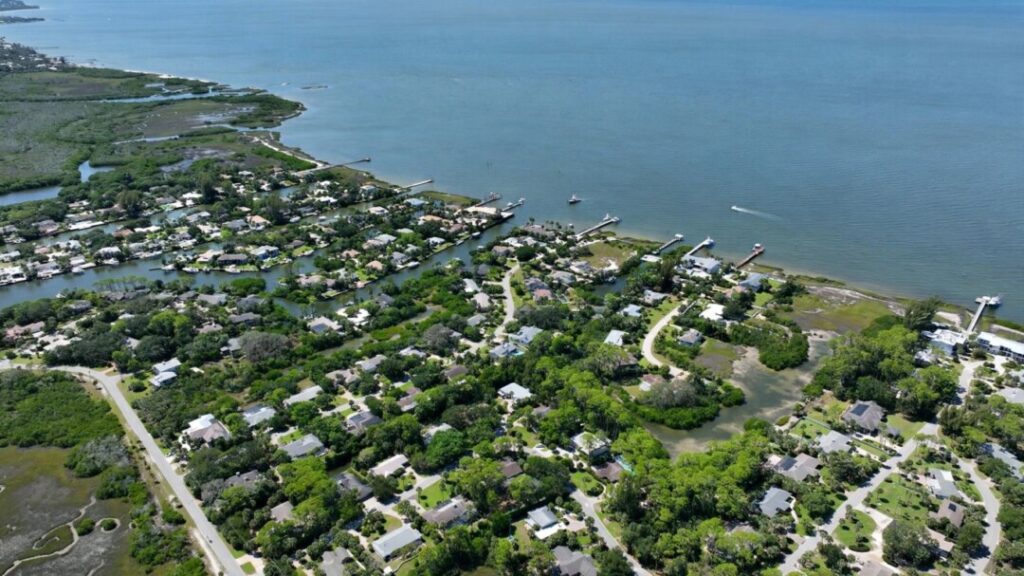 Aerial view of Hernando County homes along Florida’s Gulf Coast