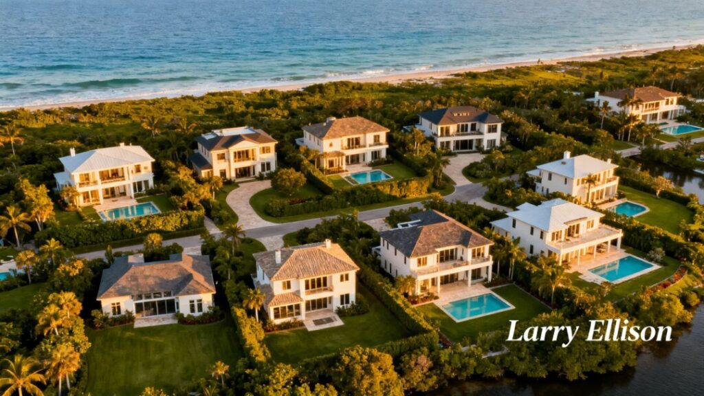 Eight luxury Florida homes, possibly owned by Larry Ellison.